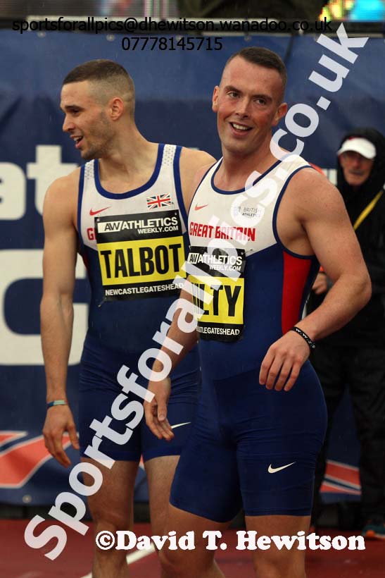 Richard Kilty after the 150 metres, Great North CityGames. Photo: David T. Hewitson/Sports for All Pics